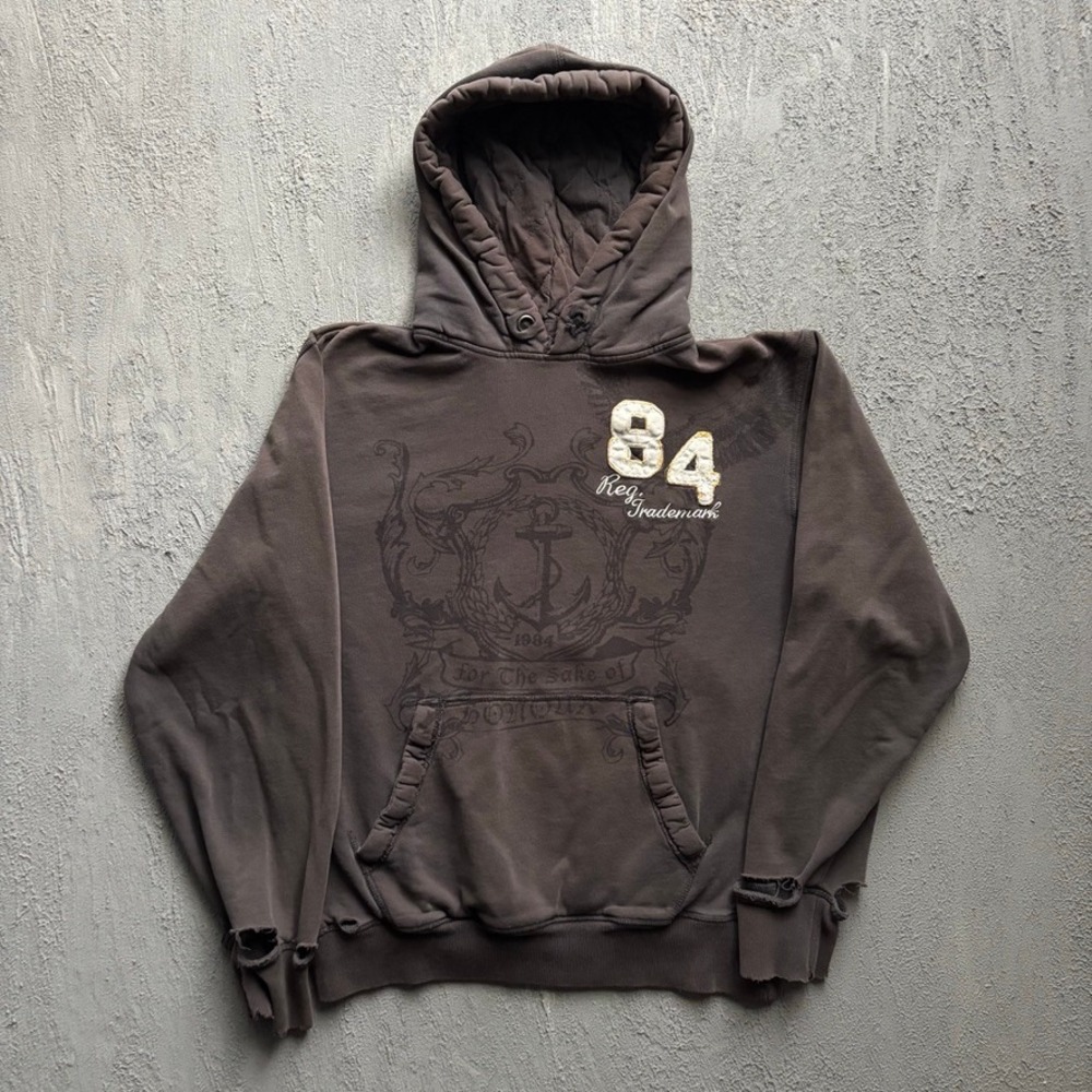Vintage Bluenotes Graphic Hoodie Men Large Brown Y2K